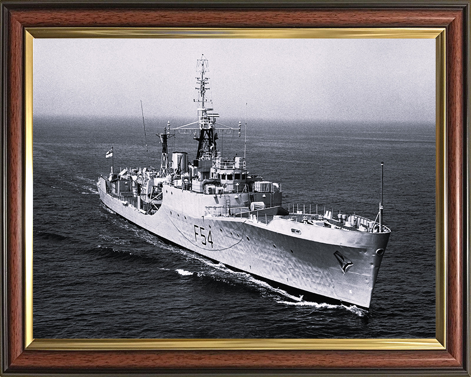 HMS Hardy (F54) Photo Print - At Sea 1967 - Royal Navy Blackwood Class Frigate Hampshire Prints 10 x 8 Classic Frame No
