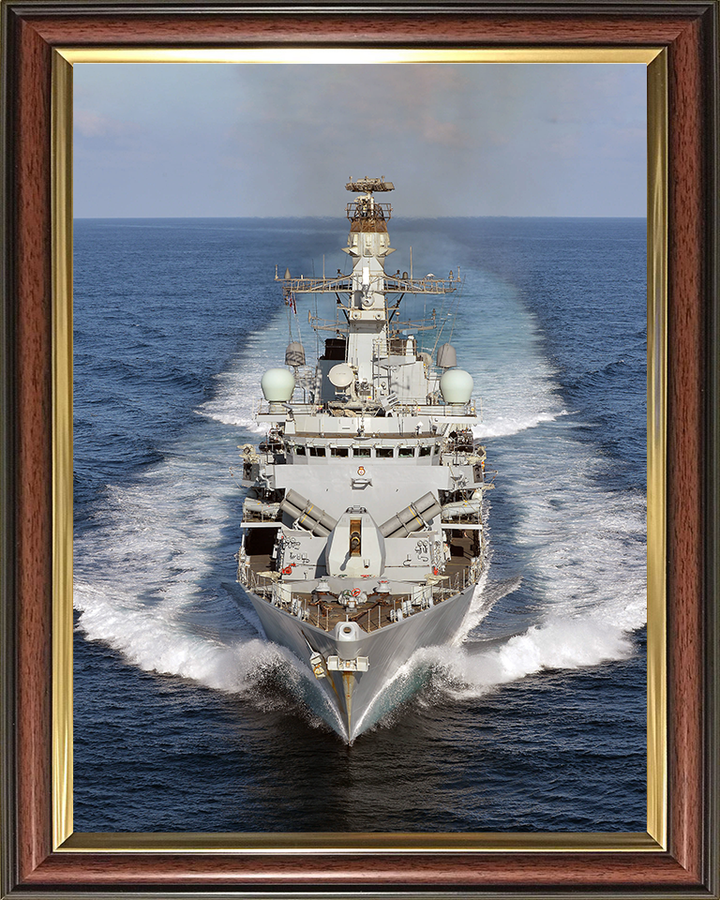 HMS Kent (F78) Photo Print - at sea 2015 - Royal Navy Type 23 Frigate Hampshire Prints 10 x 8 Classic Frame No