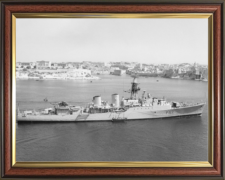 HMS Ashanti (F117) Royal Navy Tribal Class Frigate Valletta Malta Photo Print Wall Art Decor Posters, Prints, & Visual Artwork Hampshire Prints 10 x 8 Classic Frame No