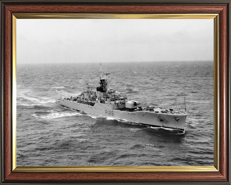 HMS Plymouth (F126) Photo Print - At Sea 1962 - Royal Navy Rothesay Class Frigate Hampshire Prints 10 x 8 Classic Frame No