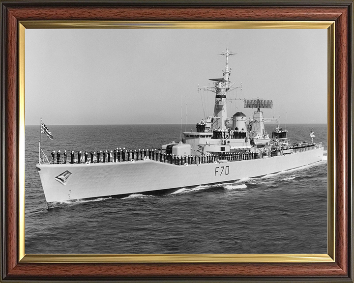HMS Apollo (F70) Royal Navy Leander Class Frigate Cheering Ship Photo Print Wall Art Decor Posters, Prints, & Visual Artwork Hampshire Prints 10 x 8 Classic Frame No