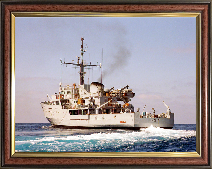 HMS Beagle (H319) Photo Print - At Sea 1999 - Royal Navy Bulldog Class Survey Vessel