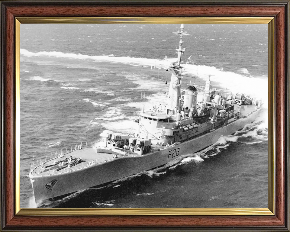 HMS Cleopatra (F28) Royal Navy Leander Class Frigate Starboard Turn Photo Print Wall Art Decor Posters, Prints, & Visual Artwork Hampshire Prints 10 x 8 Classic Frame No