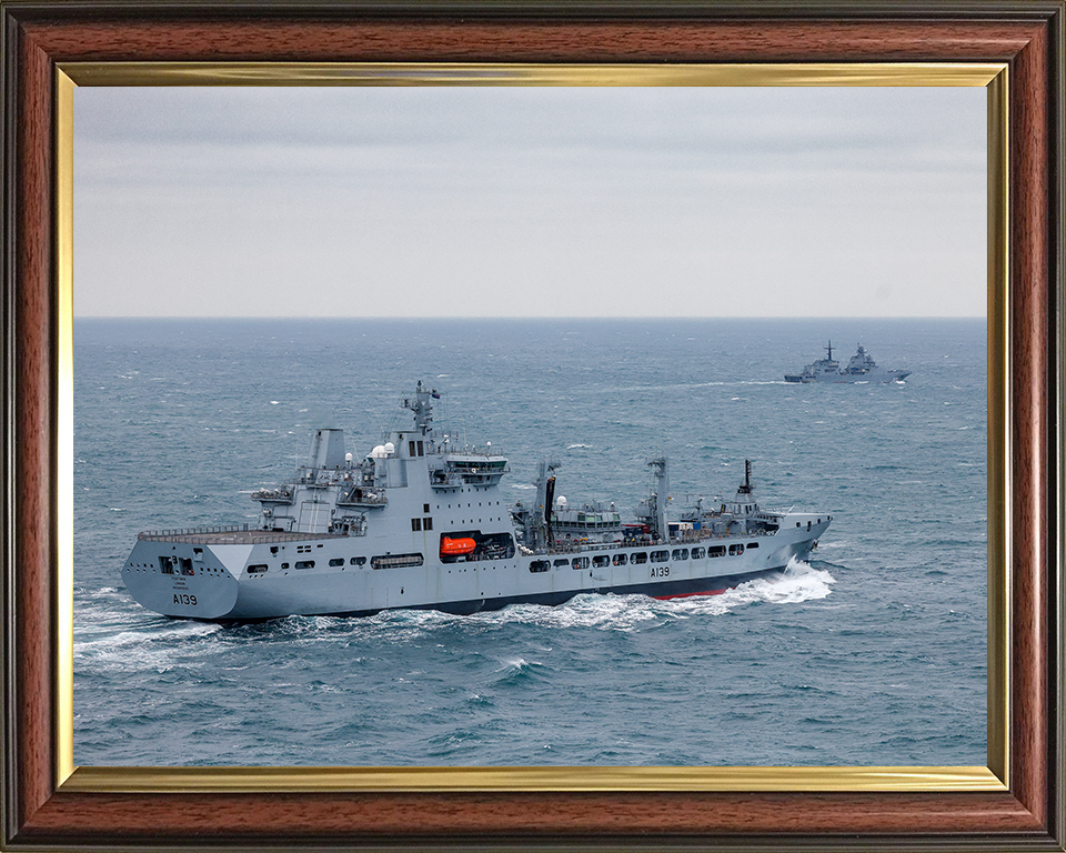 RFA Tideforce (A139) Photo Print - At Sea 2025 - Royal Fleet Auxiliary Tide Class Tanker Hampshire Prints 10 x 8 Classic Frame No