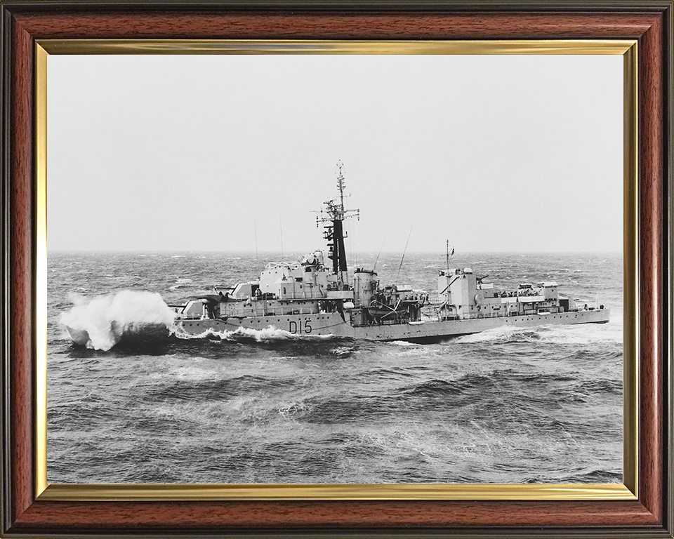 HMS Cavendish (D15) Royal Navy C Class Destroyer In Rough Sea Photo Print Wall Art Decor Posters, Prints, & Visual Artwork Hampshire Prints 10 x 8 Classic Frame No