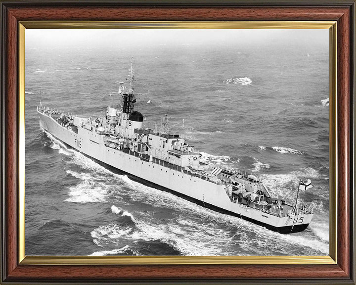 HMS Berwick (F115) Royal Navy Rothesay Class Frigate At Sea Photo Print Wall Art Decor Posters, Prints, & Visual Artwork Hampshire Prints 10 x 8 Classic Frame No