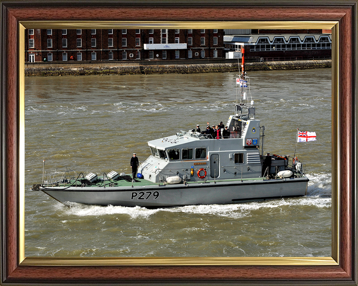 HMS Blazer (P279) Photo Print - Leaving Portsmouth 2014 - Royal Navy Archer Class P2000 Patrol Vessel Posters, Prints, & Visual Artwork Hampshire Prints 10 x 8 Classic Frame No