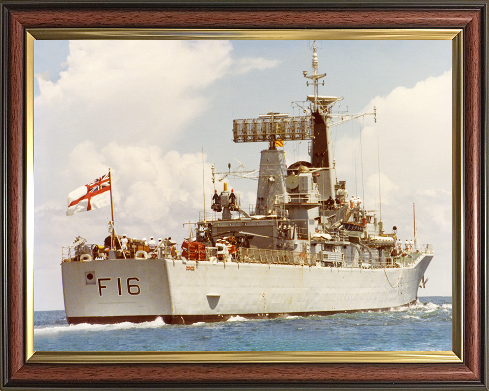 HMS Diomede (F16) Royal Navy Leander Class Frigate Starboard Quarter View Photo Print Wall Art Decor Posters, Prints, & Visual Artwork Hampshire Prints 10 x 8 Classic Frame No