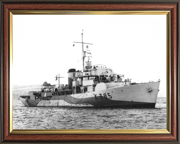 HMS Arabis (K385) Royal Navy Flower Class Corvette Starboard View Warship Photo Print Wall Art Decor Posters, Prints, & Visual Artwork Hampshire Prints 10 x 8 Classic Frame No