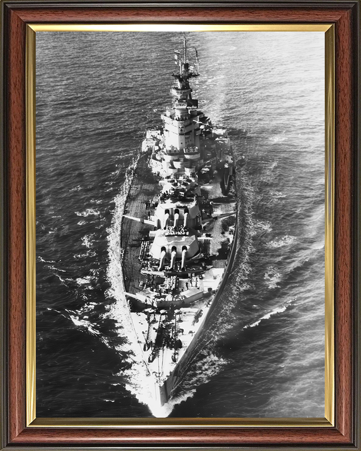 HMS Nelson (28) Photo Print - at sea - Royal Navy Nelson Class Battleship Hampshire Prints 10 x 8 Classic Frame No