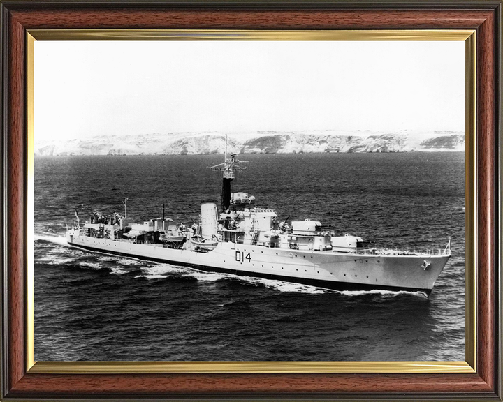 HMS Armada (D14) Photo Print - At Sea - Royal Navy Battle Class Destroyer Posters, Prints, & Visual Artwork Hampshire Prints 10 x 8 Classic Frame No