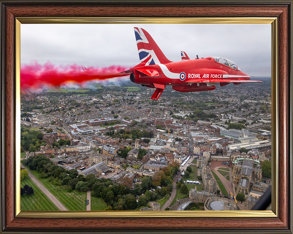 RAF Red Arrows Windsor Flyover 2025 Photo Print - Royal Air Force Aircraft