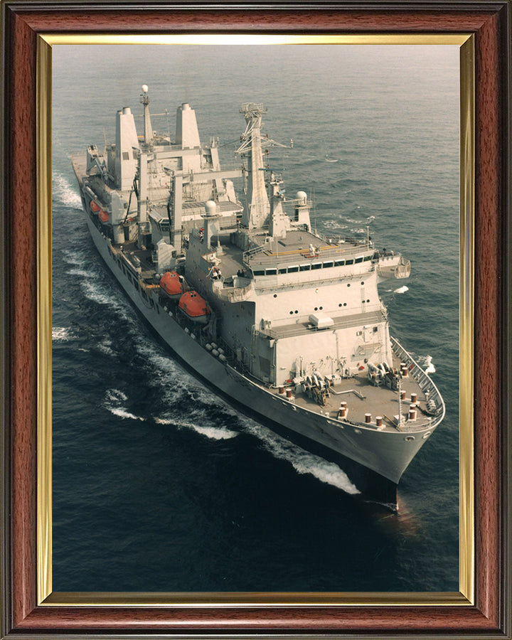 RFA Fort George (A388) Photo Print - From Above - Royal Fleet Auxiliary Fort Class Tanker Hampshire Prints 10 x 8 Classic Frame No