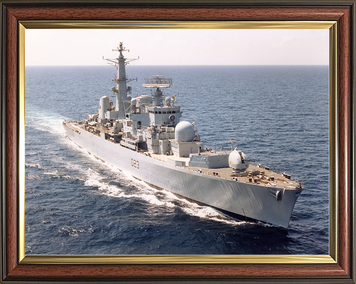 HMS Bristol (D23) Royal Navy Type 82 Destroyer High Starboard Bow View Photo Print Wall Art Decor Posters, Prints, & Visual Artwork Hampshire Prints 10 x 8 Classic Frame No