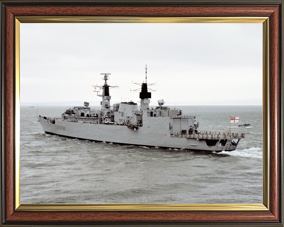 HMS Brave (F94) Royal Navy Type 22 Frigate In The English Channel Photo Print Wall Art Decor Posters, Prints, & Visual Artwork Hampshire Prints 10 x 8 Classic Frame No