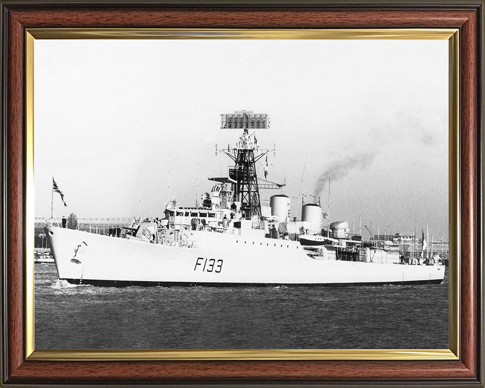 HMS Tartar (F133) Photo Print - Leaving Portsmouth 1984 - Royal Navy Tribal Class Frigate