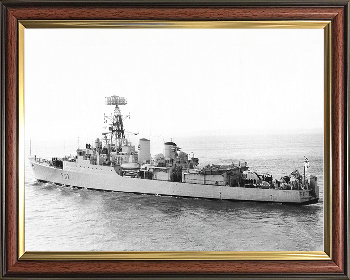 HMS Ashanti (F117) Royal Navy Tribal Class Frigate Port Side View Photo Print Wall Art Decor Posters, Prints, & Visual Artwork Hampshire Prints 10 x 8 Classic Frame No
