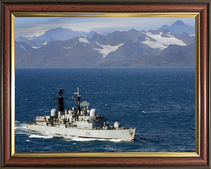 HMS Liverpool (D92) Photo Print - South Georgia 2006 - Royal Navy Type 42 Destroyer Posters, Prints, & Visual Artwork Hampshire Prints 10 x 8 Classic Frame No