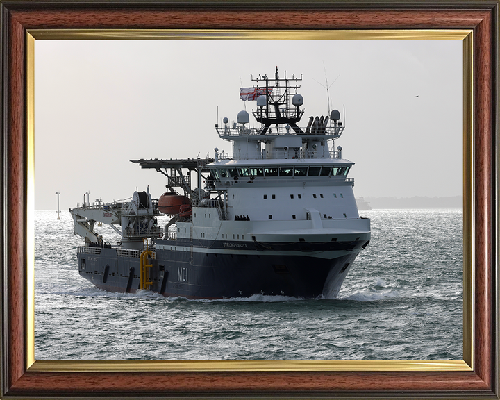 HMS Stirling Castle (M01) Photo Print - Enters Portsmouth 2025 - Royal Navy Mine Countermeasures Support Vessel