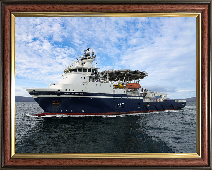 HMS Stirling Castle (M01) Photo Print - At Sea 2025 - Royal Navy Mine Countermeasures Support Vessel