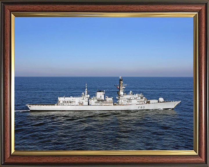 HMS St Albans (F83) Photo Print - At Sea 2017 - Royal Navy Type 23 Frigate Hampshire Prints 10 x 8 Classic Frame No