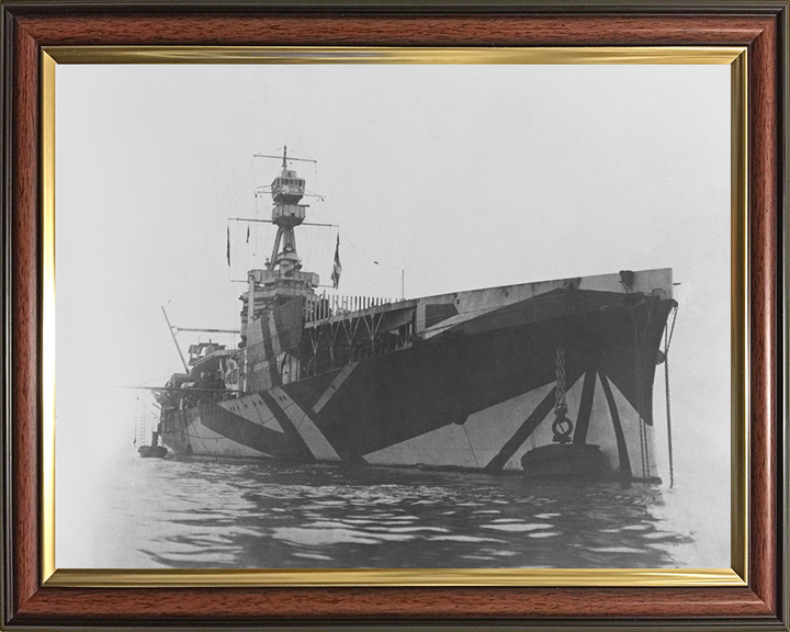 HMS Furious (47) Photo Print - At Sea - Royal Navy Modified Aircraft Carrier Posters, Prints, & Visual Artwork Hampshire Prints 10 x 8 Classic Frame No