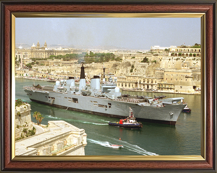 HMS Ark Royal (R07) Photo Print - Malta 1994 - Royal Navy Invincible Class Aircraft Carrier