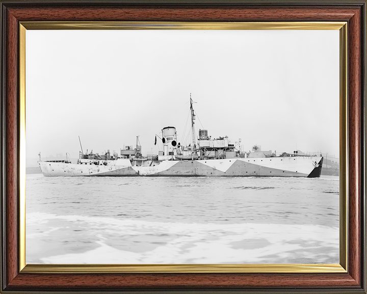 HMS Campanula (K18) Royal Navy Flower Class Corvette Starboard View Photo Print Wall Art Decor Posters, Prints, & Visual Artwork Hampshire Prints 10 x 8 Classic Frame No