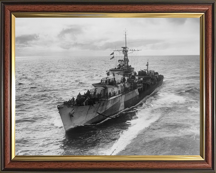 HMS Myngs (R06) Photo Print - At Sea 1944 - Royal Navy Z Class Destroyer Hampshire Prints 10 x 8 Classic Frame No