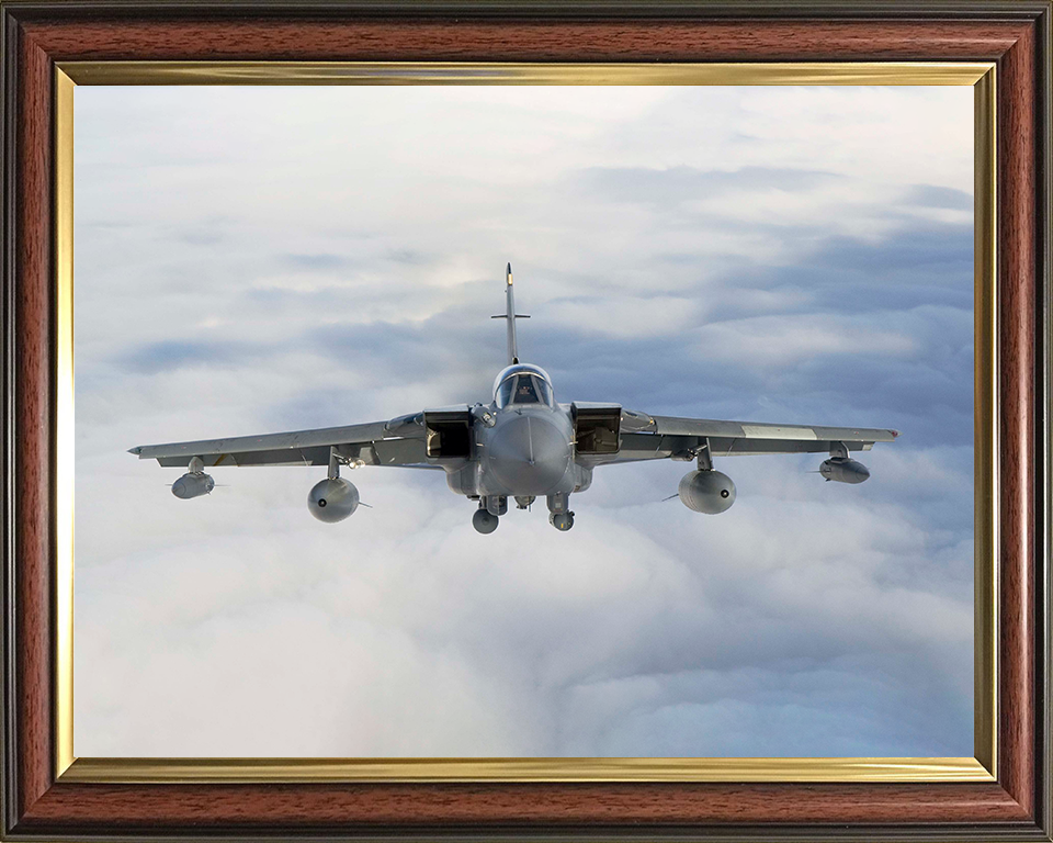 RAF Tornado GR4 Jet in Flight Front On Photo Print - Royal Air Force Aircraft Posters, Prints, & Visual Artwork Hampshire Prints 10 x 8 Classic Frame No