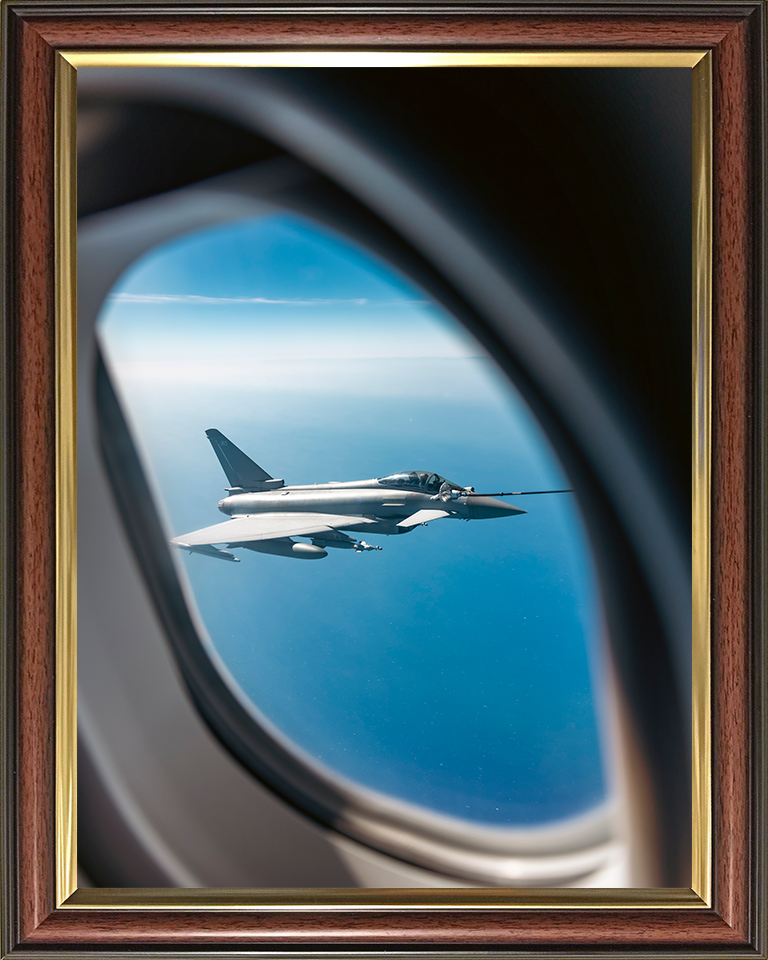RAF Typhoon refuels Photo Print - Royal Air Force Aircraft Hampshire Prints 10 x 8 Classic Frame No
