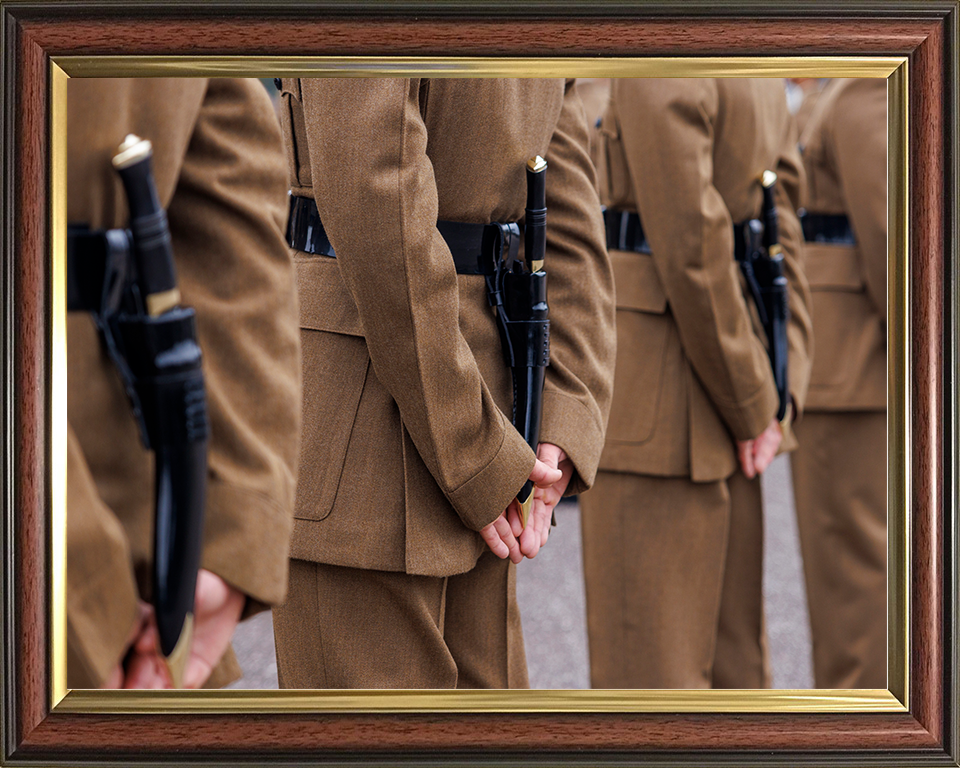 British Army Royal Gurkha Rifles Kukri Knife Closeup Passing Off Parade Photo Print Wall Art Posters, Prints, & Visual Artwork Hampshire Prints 10 x 8 Classic Frame No