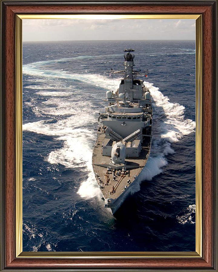 HMS Richmond (F239) Photo Print - Bow View 2004 - Royal Navy Type 23 Frigate Hampshire Prints 10 x 8 Classic Frame No