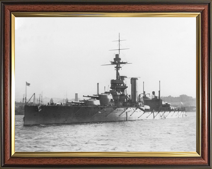 HMS Ajax (1912) Royal Navy V Class Battleship Photo Print Warship Wall Art Posters, Prints, & Visual Artwork Hampshire Prints 10 x 8 Classic Frame No