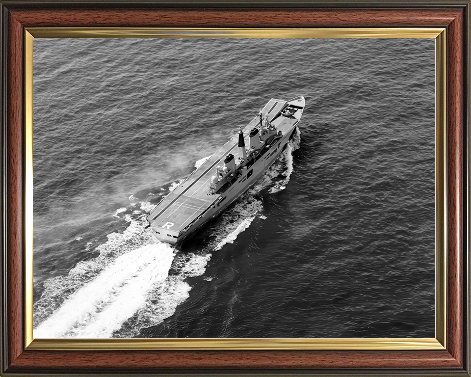 HMS Ark Royal (R07) Royal Navy Invincible Class Aircraft Carrier Sea Trials 1985 Photo Print Wall Art Decor Posters, Prints, & Visual Artwork Hampshire Prints 10 x 8 Classic Frame No