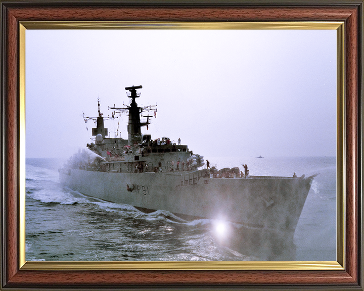 HMS Brazen (F91) Royal Navy Type 22 Frigate Handing Over Photo Print Wall Art Naval Decor Posters, Prints, & Visual Artwork Hampshire Prints 10 x 8 Classic Frame No