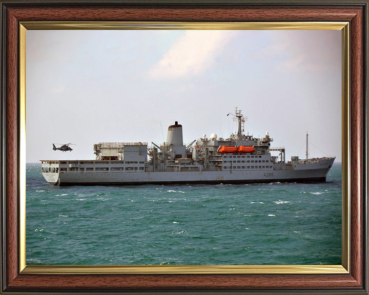 RFA Fort Austin (A386) Photo Print - Starboard Side - Royal Fleet Auxiliary Fort Rosalie Class Ship Hampshire Prints 10 x 8 Classic Frame No
