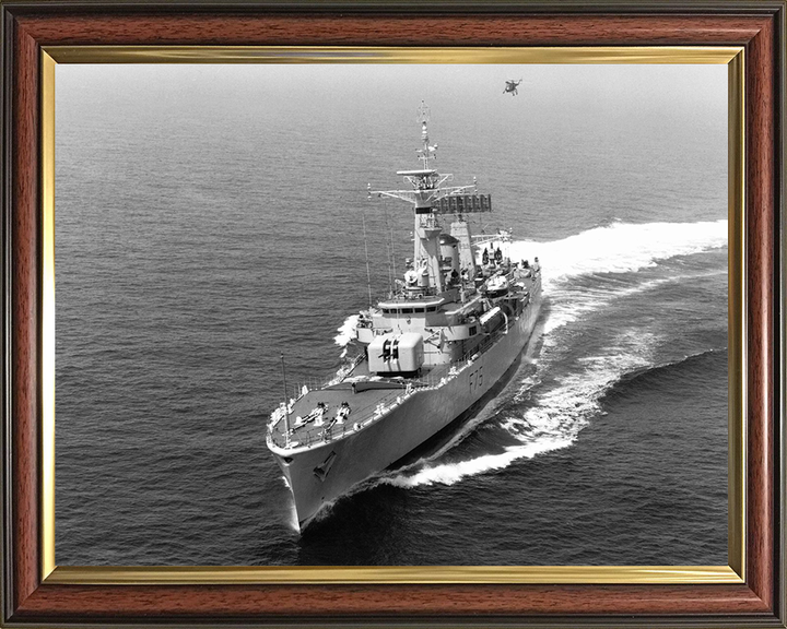 HMS Charybdis (F75) Photo Print - At Sea Sept 1976 - Royal Navy Leander Class Frigate Posters, Prints, & Visual Artwork Hampshire Prints 10 x 8 Classic Frame No