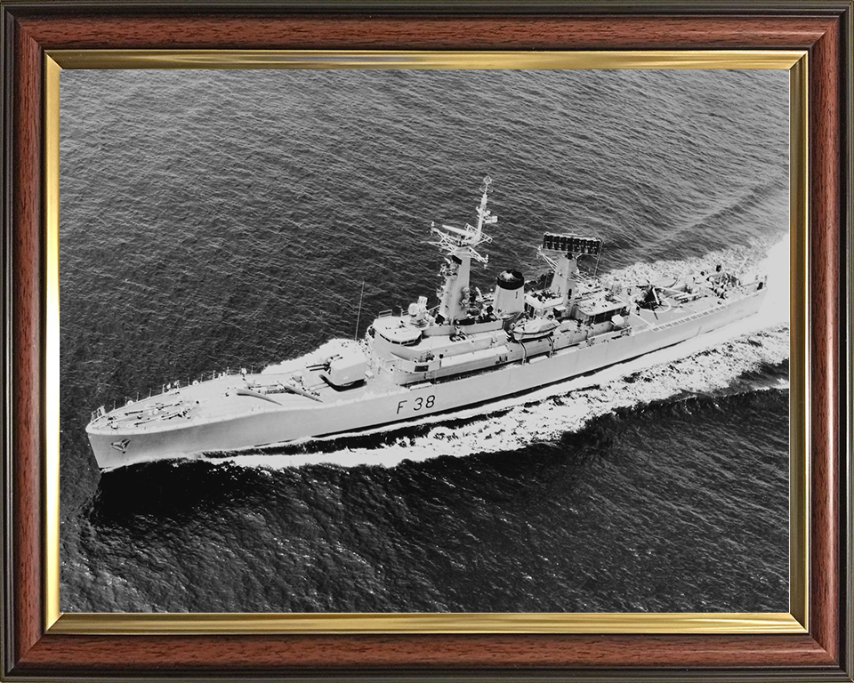 HMS Arethusa (F38) Royal Navy Leander Class Frigate High Port Side View Photo Print Wall Art Decor Posters, Prints, & Visual Artwork Hampshire Prints 10 x 8 Classic Frame No