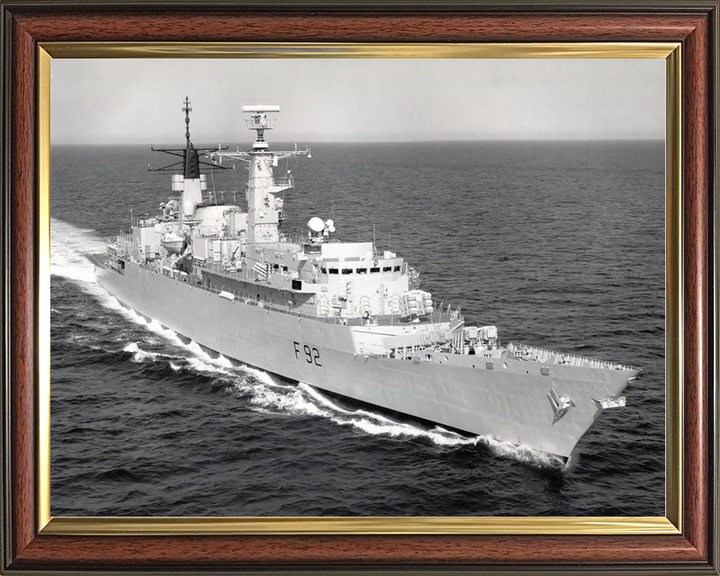 HMS Boxer (F92) Royal Navy Type 22 Frigate At Speed Photo Print Wall Art Decor Posters, Prints, & Visual Artwork Hampshire Prints 10 x 8 Classic Frame No
