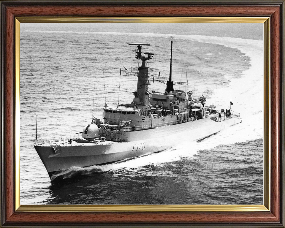 HMS Antelope (F170) Royal Navy Type 21 Frigate During Trials 1974 Photo Print Wall Art Decor Posters, Prints, & Visual Artwork Hampshire Prints 10 x 8 Classic Frame No