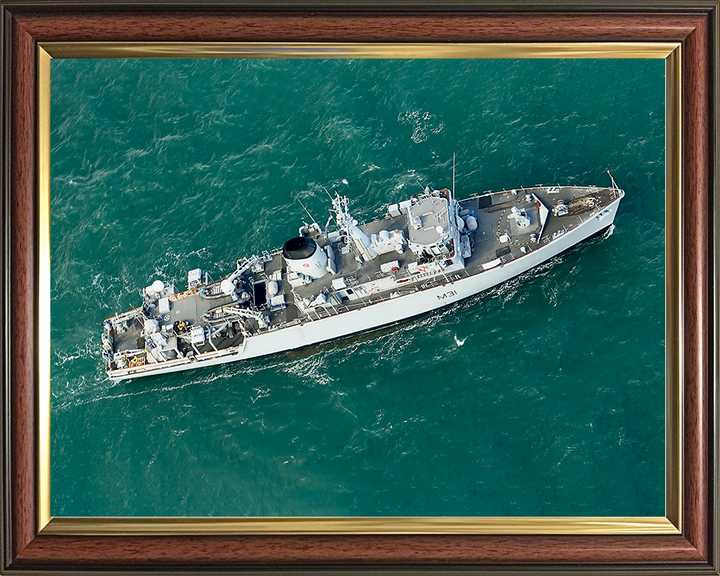 HMS Cattistock (M31) Royal Navy Hunt Class MineHunter From Above Photo Print Wall Art Decor Posters, Prints, & Visual Artwork Hampshire Prints 10 x 8 Classic Frame No
