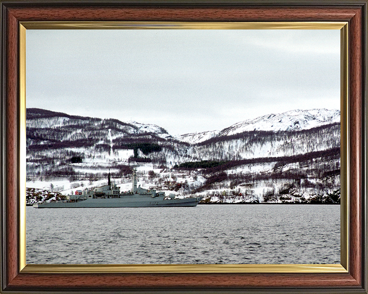 HMS Ambuscade (F172) Photo Print - Norwegian Sea 1992 - Royal Navy Type 21 Frigate Hampshire Prints 10 x 8 Classic Frame No