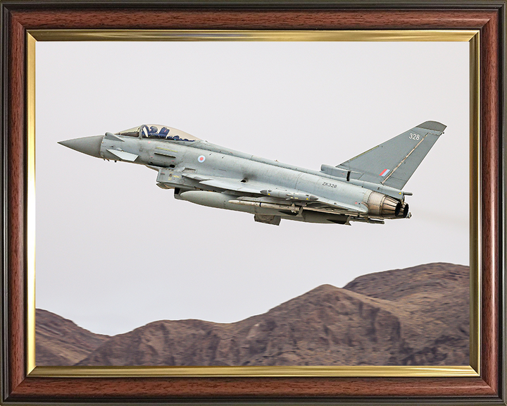 RAF Typhoon Taking Off Photo Print - Royal Air Force Aircraft Hampshire Prints 10 x 8 Classic Frame No