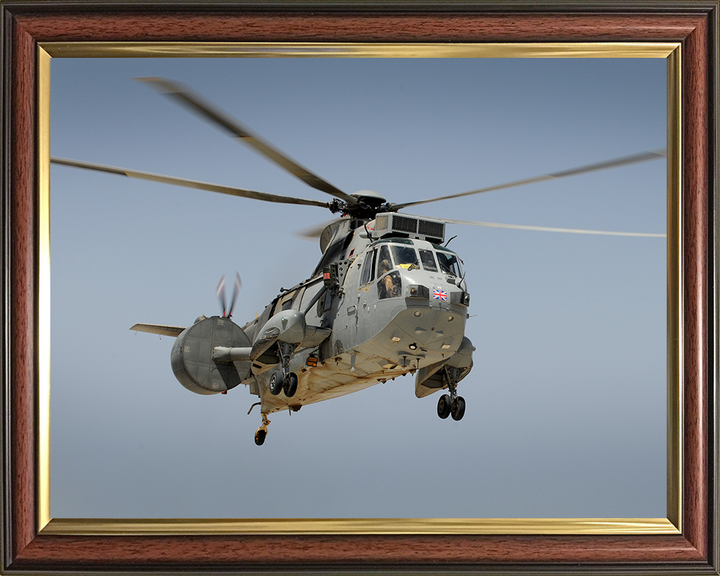 Sea King Helicopter Flying Over Afghanistan 2011 Photo Print - Royal Navy Aircraft Posters, Prints, & Visual Artwork Hampshire Prints 10 x 8 Classic Frame No