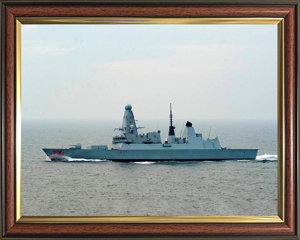 HMS Dragon (D35) Photo Print - At Sea 2018 - Royal Navy Type 45 Destroyer Hampshire Prints 10 x 8 Classic Frame No