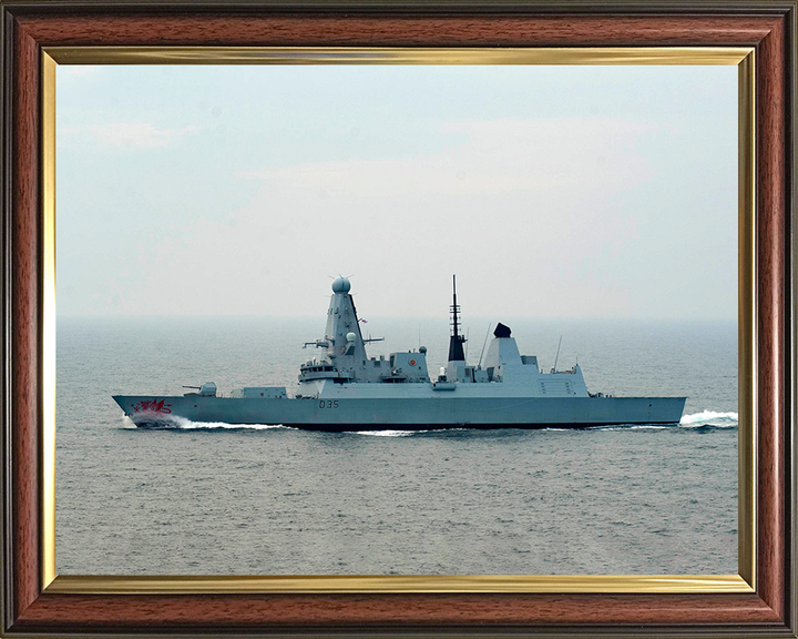 HMS Dragon (D35) Photo Print - At Sea 2018 - Royal Navy Type 45 Destroyer Hampshire Prints 10 x 8 Classic Frame No