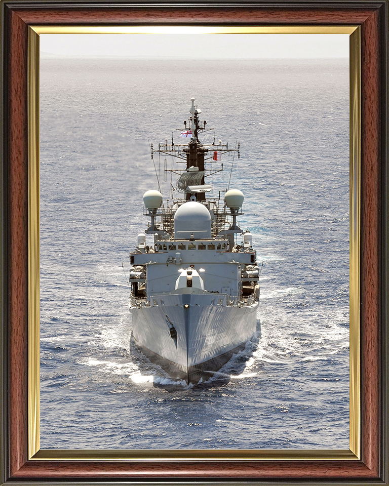HMS Edinburgh (D97) Royal Navy Type 42 Destroyer High Bow View Photo Print Wall Art Decor Posters, Prints, & Visual Artwork Hampshire Prints 10 x 8 Classic Frame No