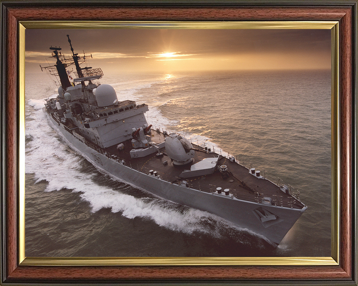 HMS Southampton (D90) Photo Print - At Sunset 2007 - Royal Navy Type 42 Destroyer