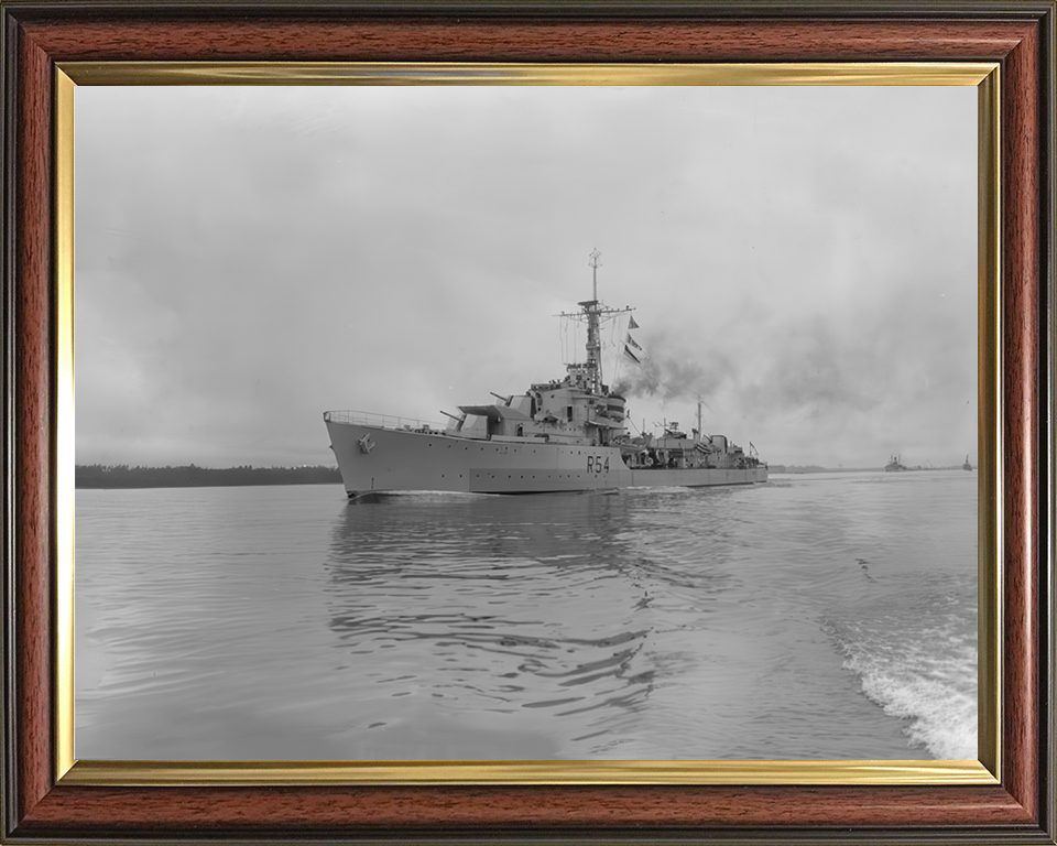 HMS Zodiac (R54) Photo Print - At Sea 1945 - Royal Navy Z Class Destroyer Hampshire Prints 10 x 8 Classic Frame No